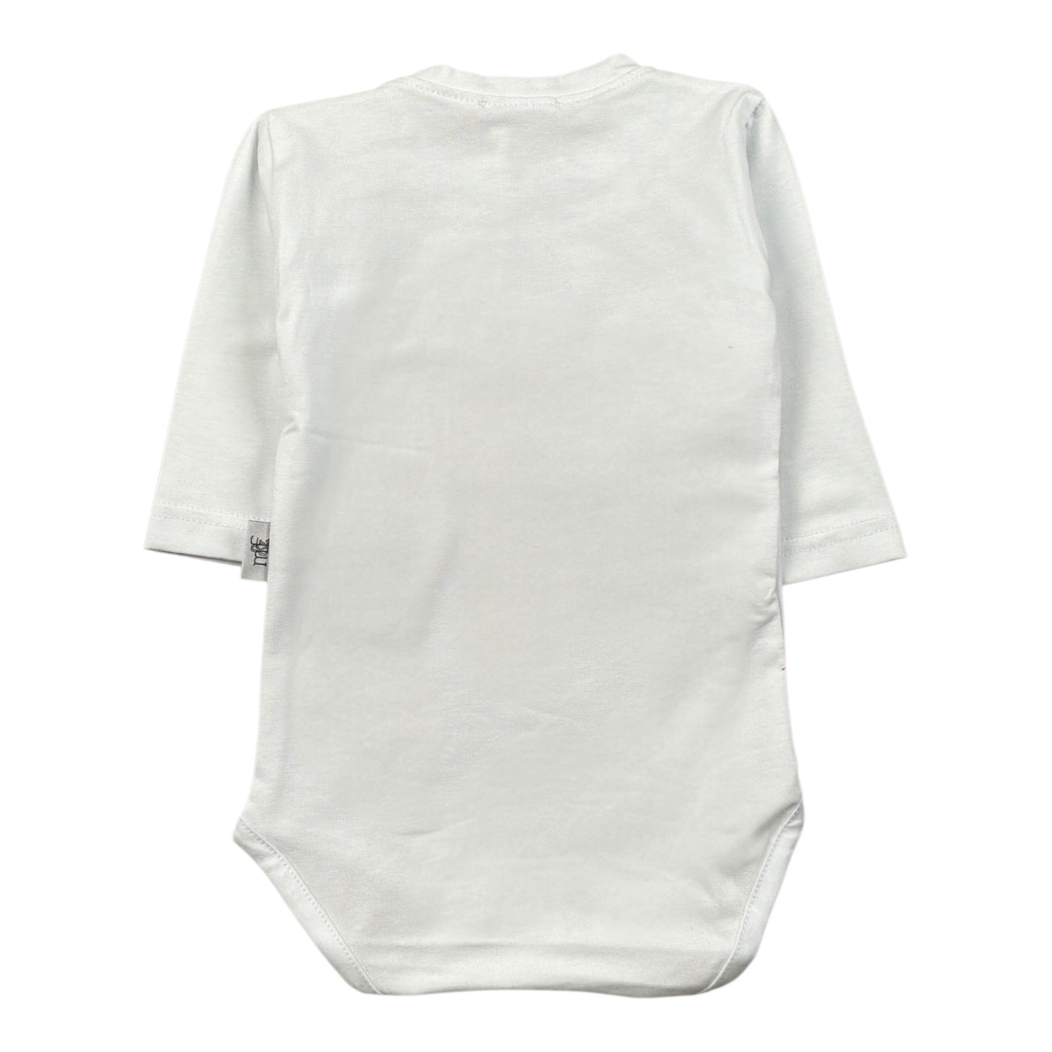 Manuel & Frank Body Manica Lunga tinta unita con Stampa Bianco per Bambino MF7311IJ BIANCO MANUEL & FRANK 