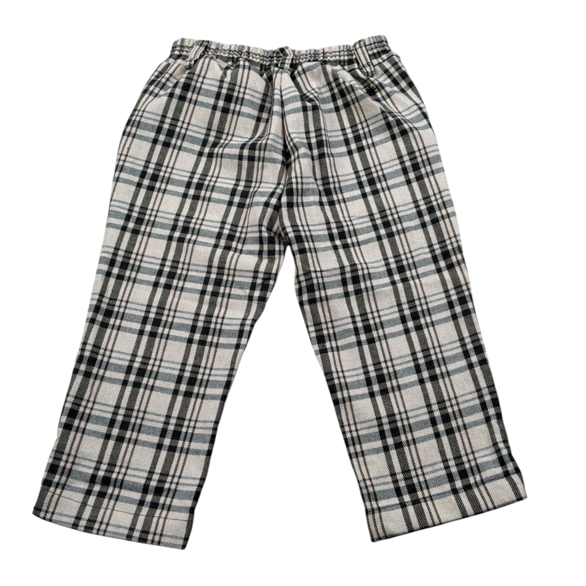 Manuel Ritz Pantalone tinta unita con Elastico In Vita E Fantasia A Quadri Beige per Neonato MR2834X BEIGE MANUEL RITZ 
