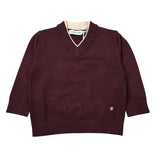 Manuel Ritz Maglia tinta unita Scollo A V Vinaccio per Bambino MR3149X VINACCIO MANUEL RITZ 
