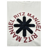 Manuel Ritz Shirt Girocollo tinta unita con Logo Panna per Bambino MR3176J PANNA MANUEL RITZ 