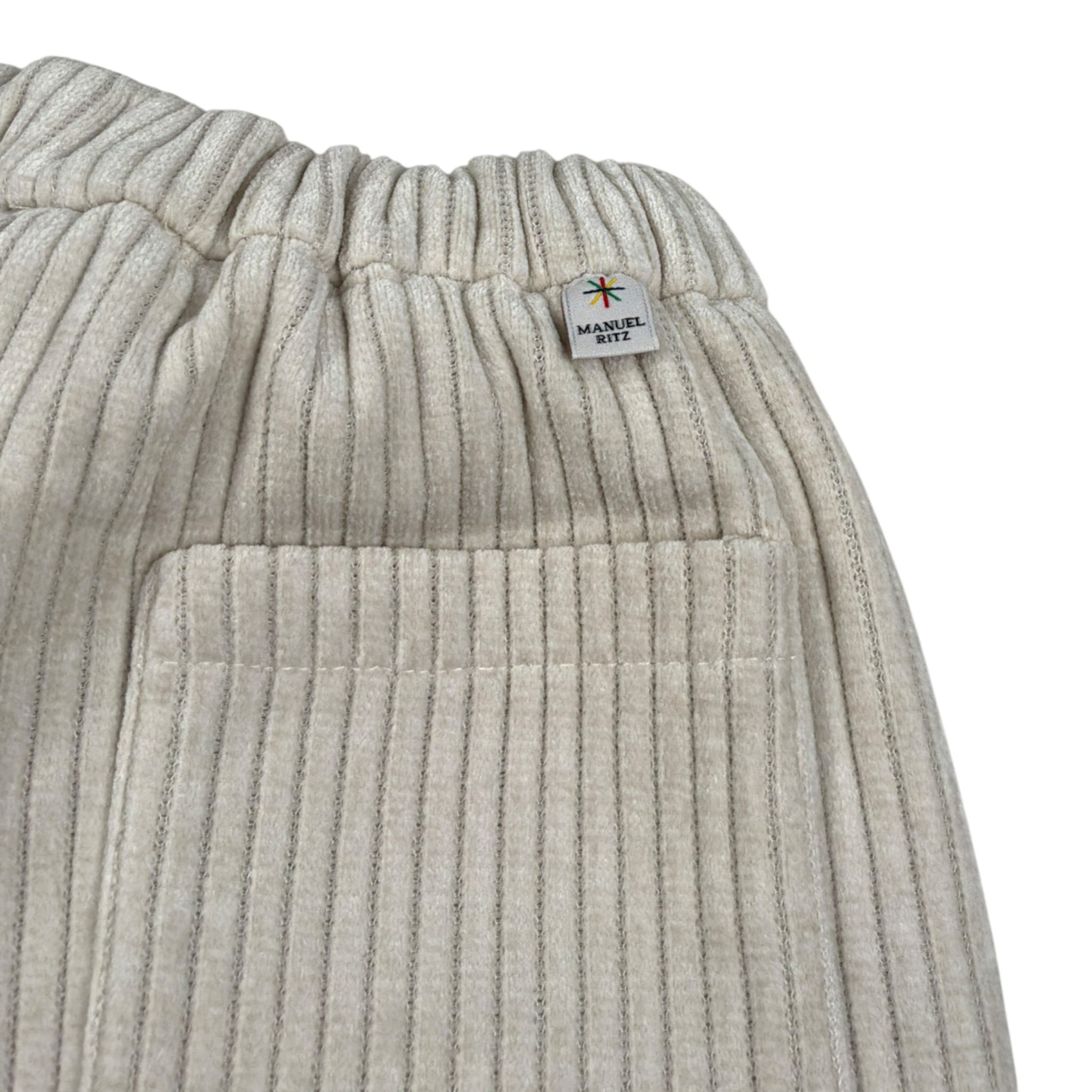 Manuel Ritz Pantalone tinta unita con Elastico In Vita Crema per Bambino MR3178 CREMA MANUEL RITZ 