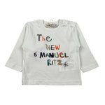 Manuel Ritz Shirt Girocollo tinta unita con Ricami Bianco per Bambino MR3182X BIANCO MANUEL RITZ 