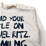 Manuel Ritz Shirt Girocollo tinta unita con Logo Bianco per Bambino MR3183JX BIANCO MANUEL RITZ 
