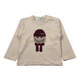 Manuel Ritz Shirt Girocollo tinta unita con Logo Beige per Neonato MR3232N BEIGE MANUEL RITZ 