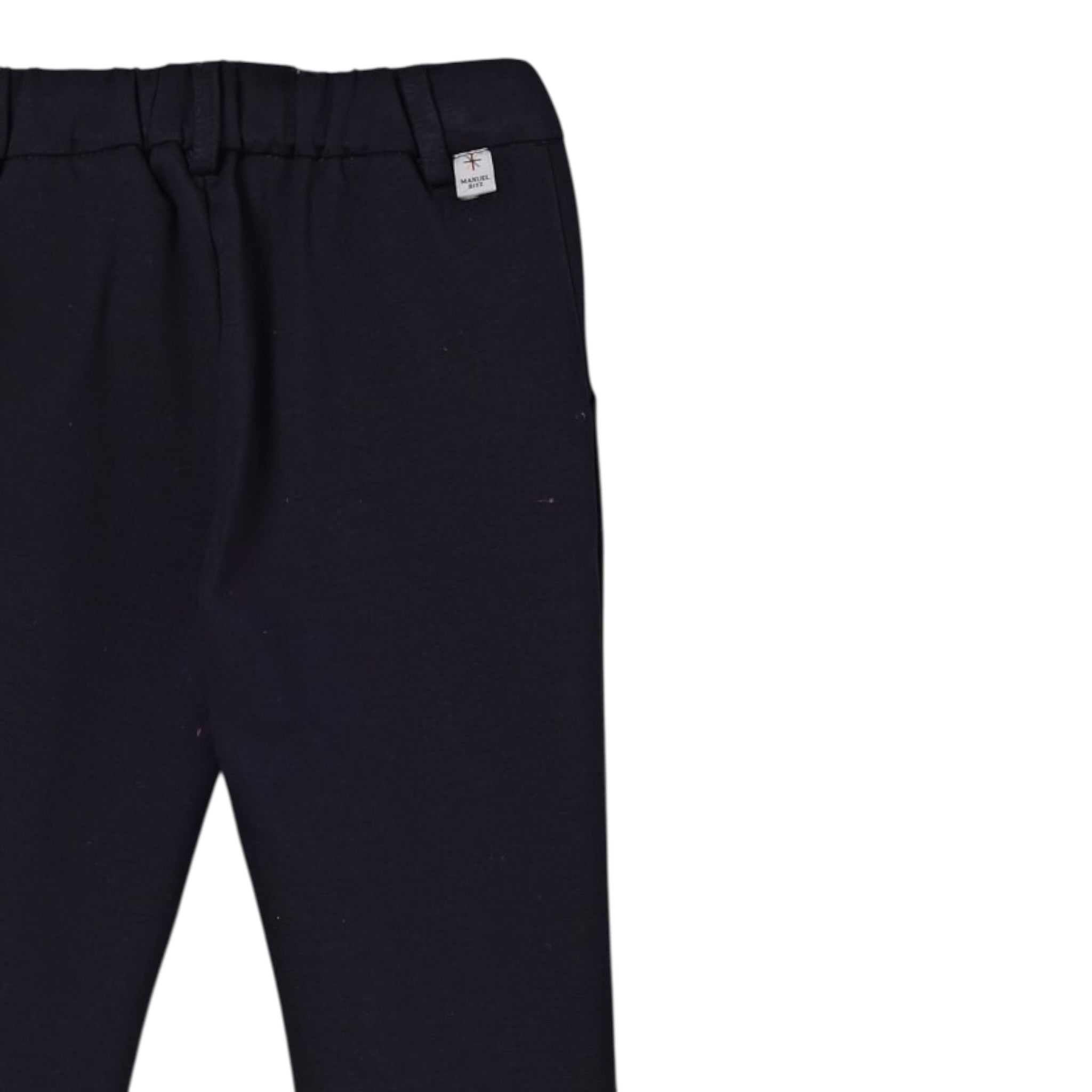 Manuel Ritz Pantalone tinta unita con Elastico In Vita Blu per Bambino MR3243 BLU MANUEL RITZ 