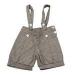 Manuell & Frank Bermuda Stampa Fantasia con Bretelle Beige per Neonato MF2296I BEIGE MANUELL & FRANK 