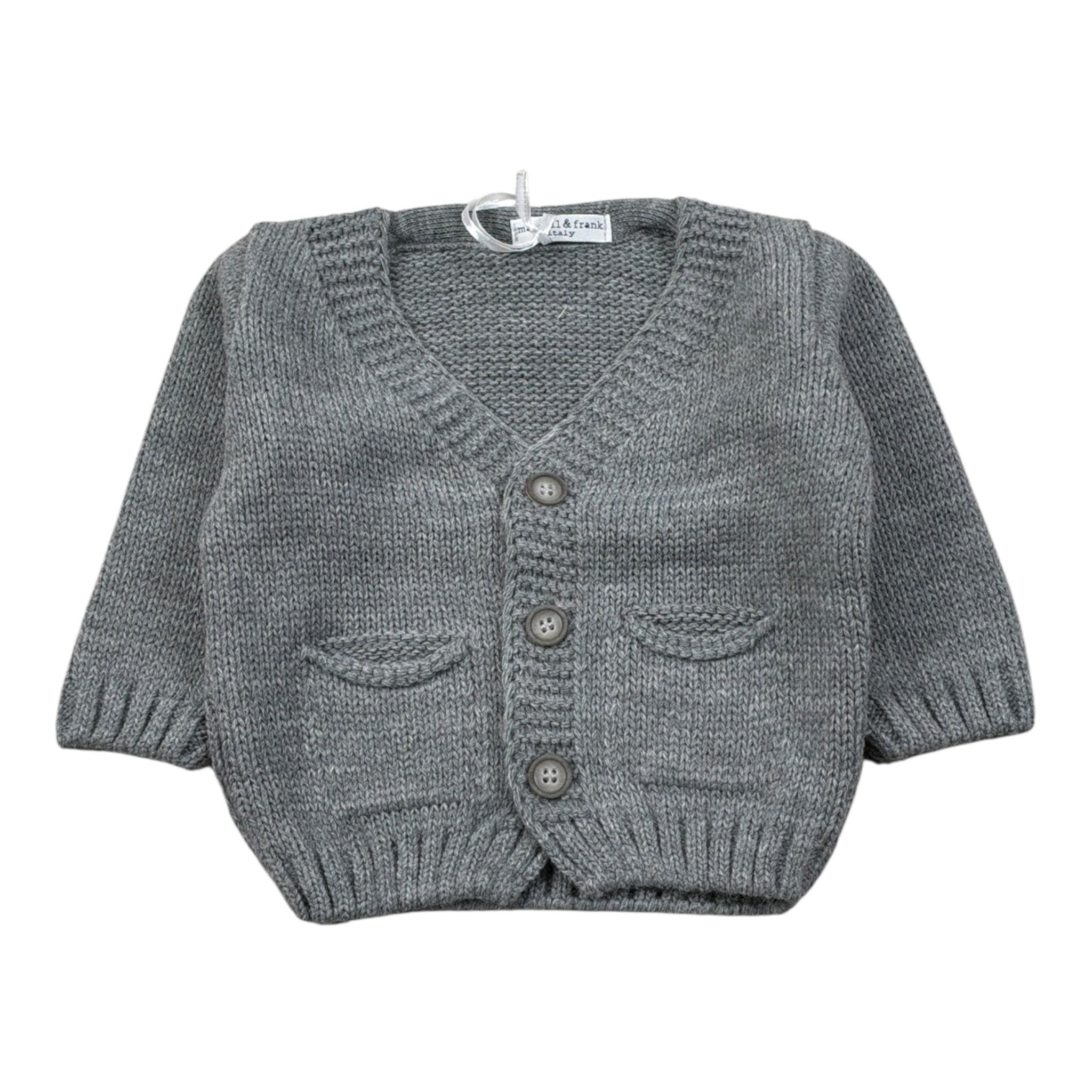 Manuell & Frank Cardigan tinta unita Grigio per Neonato MF4447I GRIGIO MANUELL & FRANK 