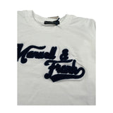 Manuell & Frank Shirt Girocollo tinta unita con Stampa Bianco per Bambino MF7306N BIANCO MANUELL & FRANK 
