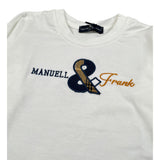 Manuell & Frank Shirt Girocollo tinta unita con Ricami Bianco per Bambino MF7308N BIANCO MANUELL & FRANK 