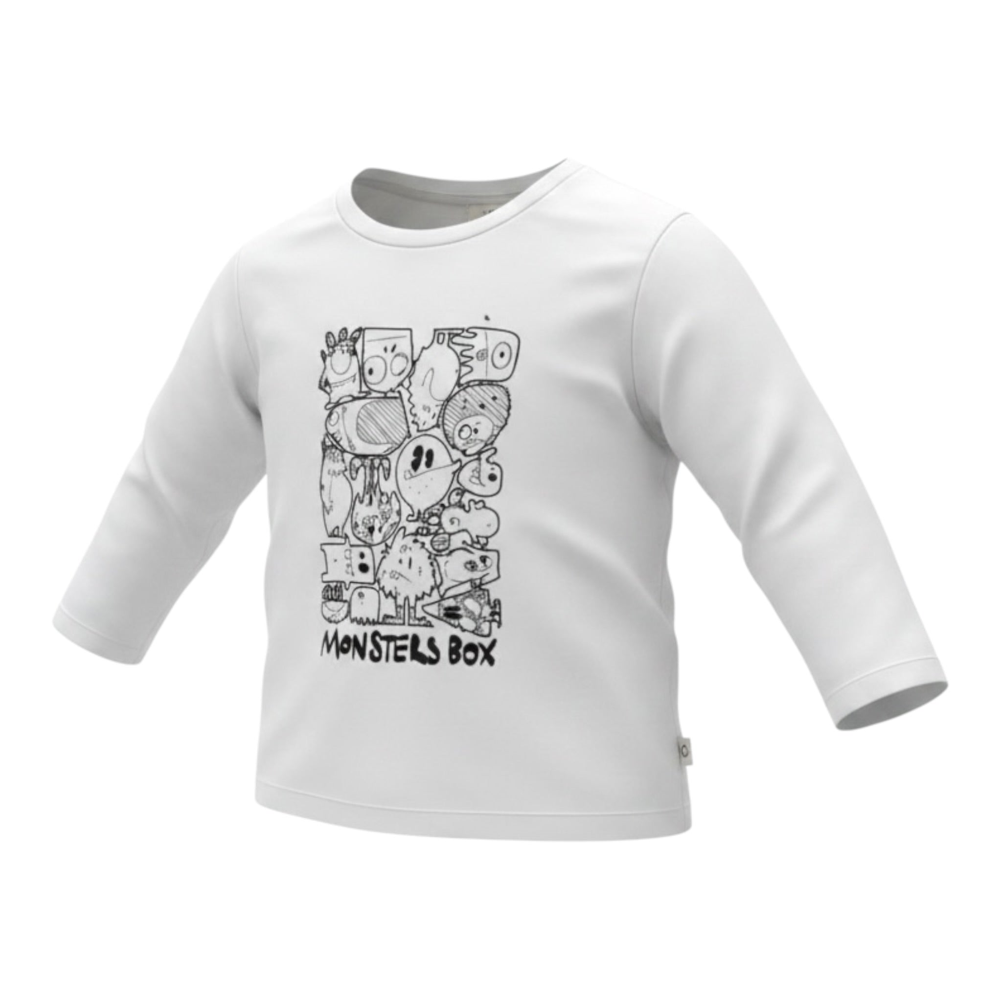 Mapero' Shirt tinta unita con Stampa Bianco per Bambino M32174 BIANCO MAPERO' 