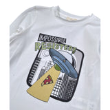 Mapero' Shirt tinta unita con Stampa Bianco per Bambino M32179 BIANCO MAPERO' 