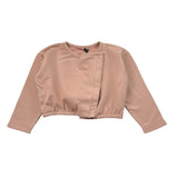 Mapero' Felpa tinta unita Crop con Zip Rosa per Bambina M32313 ROSA MAPERO' 