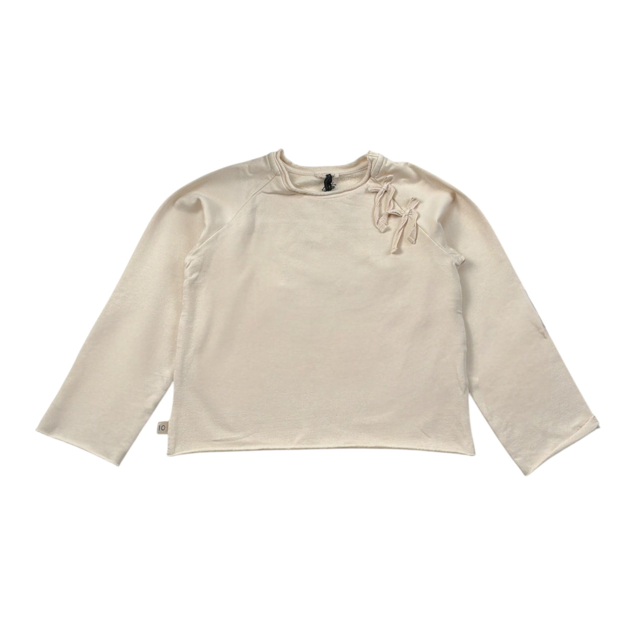 Mapero' Maglia Tint Unita con Fiocco Beige per Bambina M32314J BEIGE MAPERO' 
