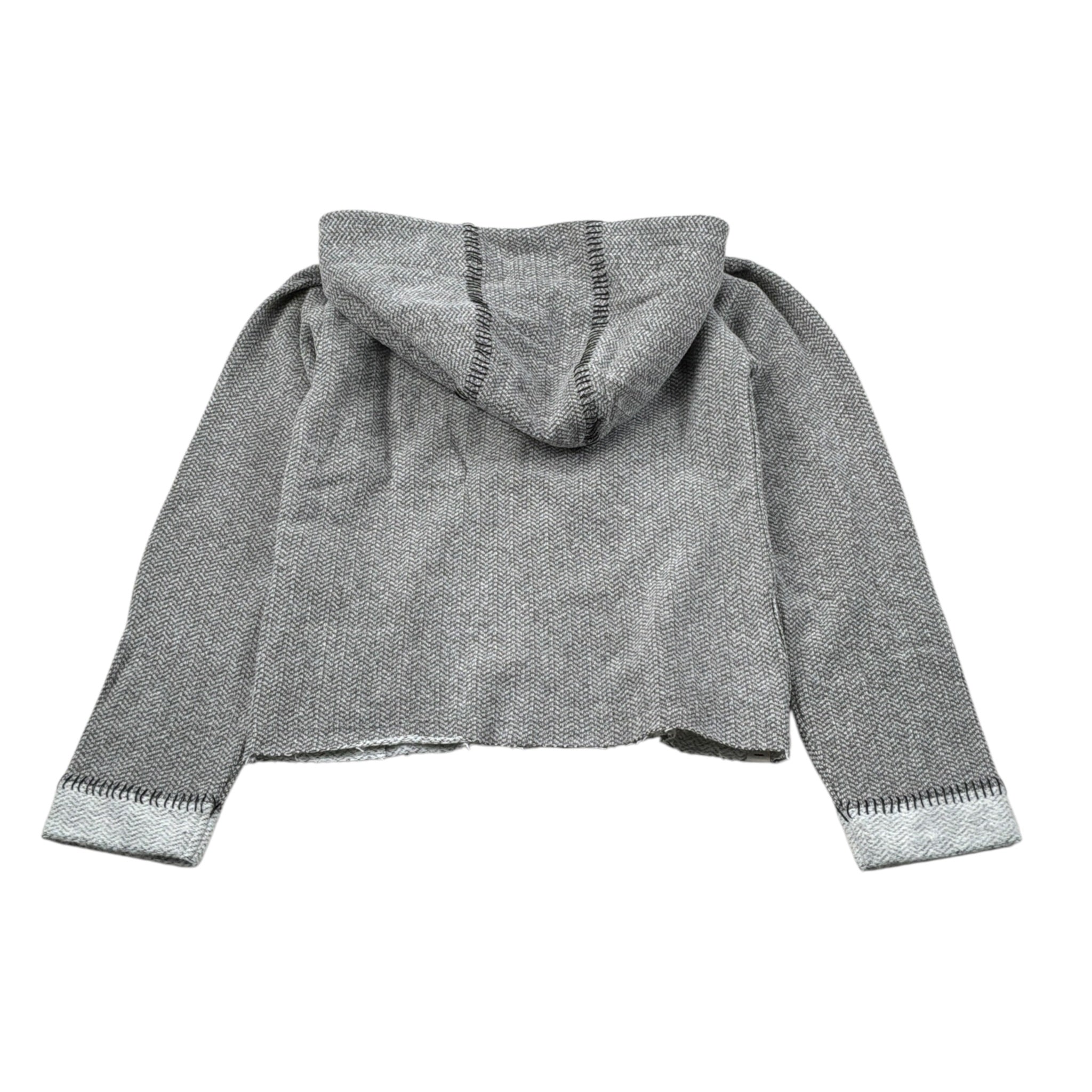 Mapero' Maglia tinta unita con Zip E Cappuccio Grigio per Bambina M32323 GRIGIO MAPERO' 