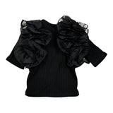 Marc Ellis Maglia tinta unita con Applicazioni Nero per Bambina JMJTP16023 NERO MARC ELLIS 