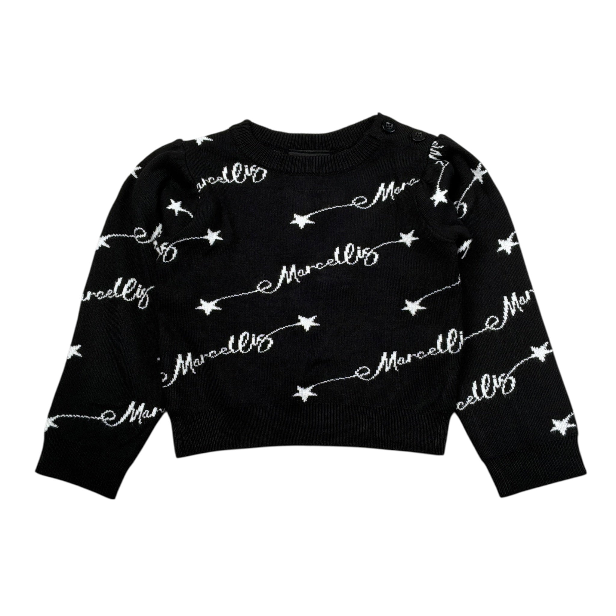 Marc Ellis Maglia tinta unita con Stampa Bianco/Nero per Neonata JMNSW00180 BIANCO/NERO MARC ELLIS 
