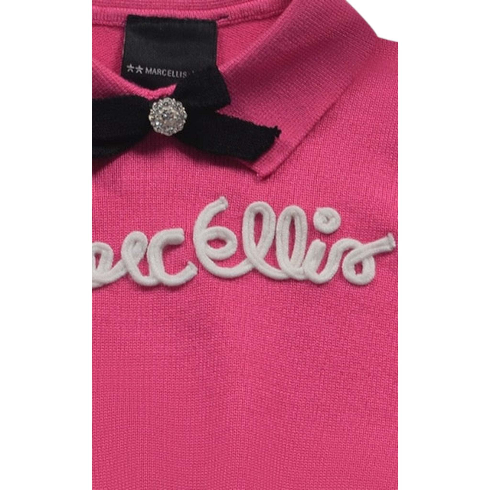 Marc Ellis Maglia tinta unita con Stampa E Colletto Fuxia per Neonata JMNSW00190 FUXIA MARC ELLIS 