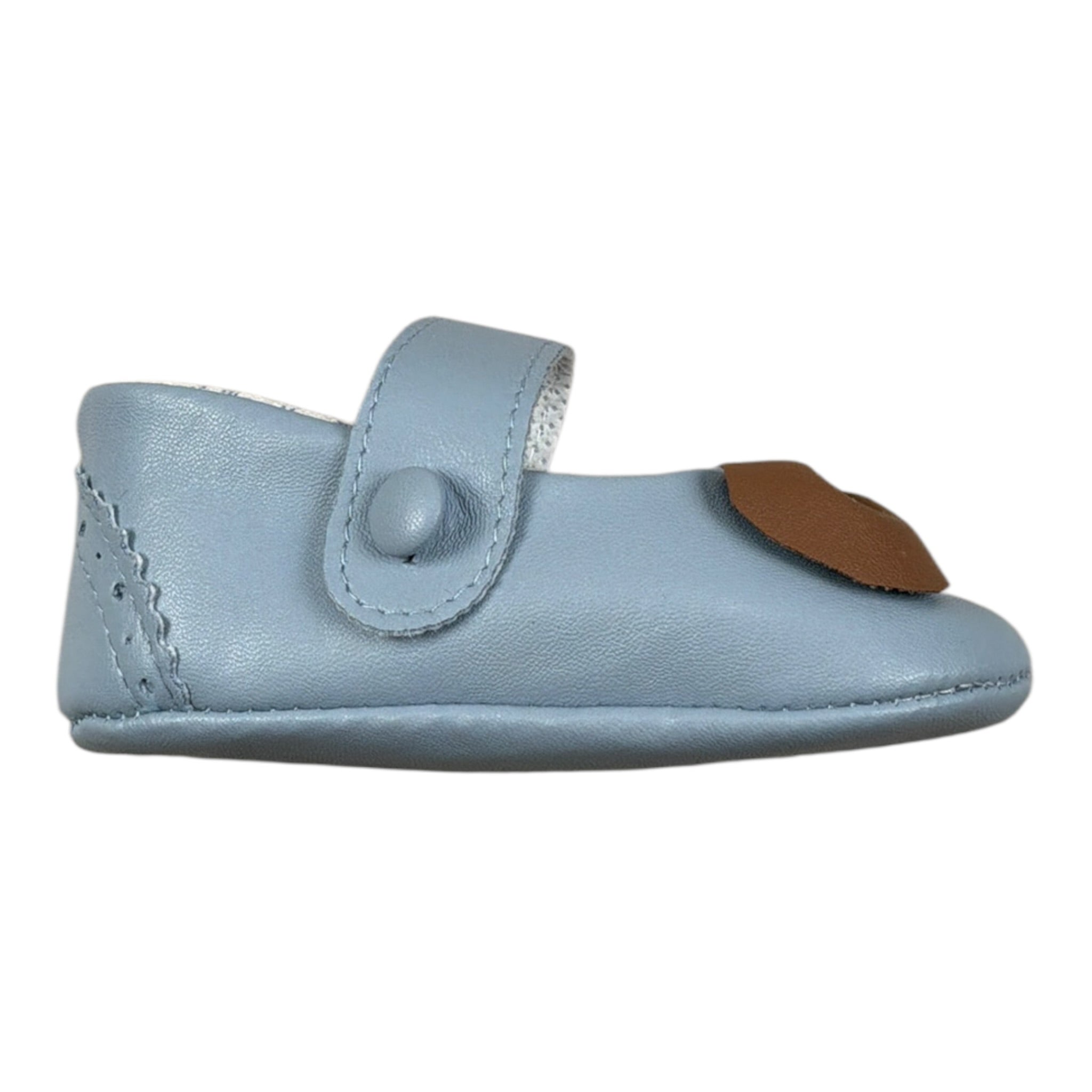 Marlu' Ballerine tinta unita con Applicazioni Azzurro per Neonata EM801SC AZZURRO MARLU' 