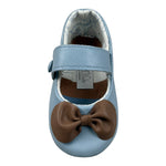 Marlu' Ballerine tinta unita con Fiocco Azzurro per Neonata EM81SC AZZURRO MARLU' 