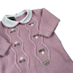 Marlu' Tutina tinta unita con Colletto Rosa per Neonata IB1210 ROSA MARLU' 
