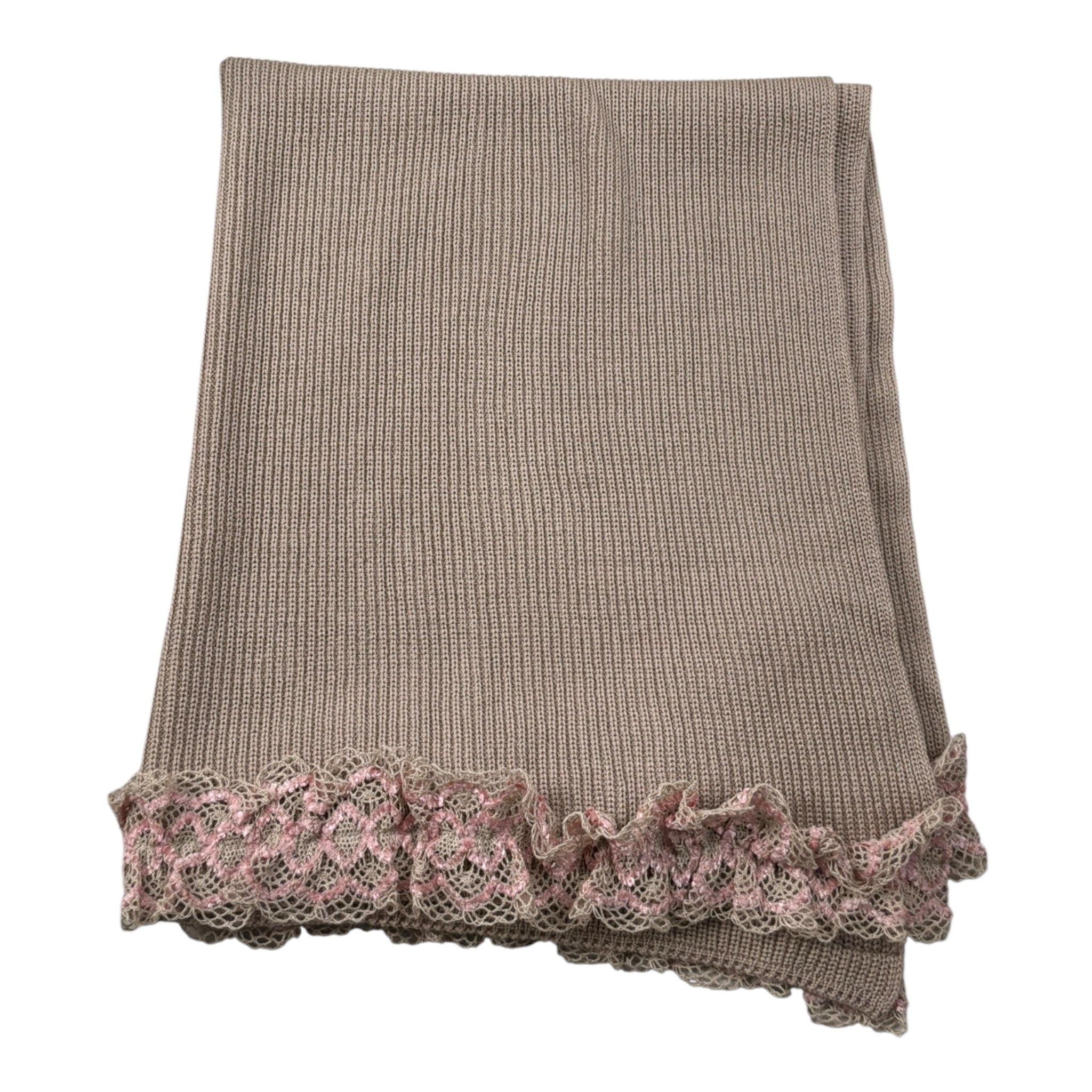 Marlu' Coperta tinta unita con Applicazioni Beige per Neonata IB3480 BEIGE MARLU' 