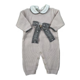 Marlu' Tutina tinta unita con Applicazione Beige per Neonata IB5210 BEIGE MARLU' 