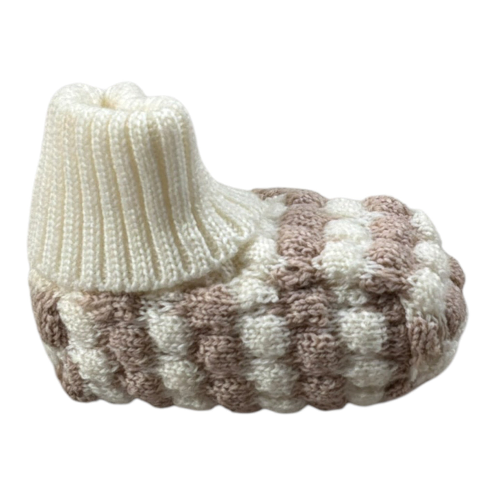 Marlu' Babbucce Bicolore con Fantasia Bianco/Rosa per Neonata IB55S BIANCO/ROSA MARLU' 