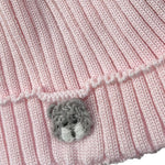 Marlu' Cappello tinta unita con Ricamo Rosa per Neonata IB65711 ROSA MARLU' 