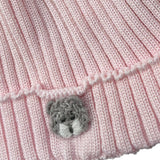 Marlu' Cappello tinta unita con Ricamo Rosa per Neonata IB65711 ROSA MARLU' 