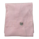 Marlu' Coperta tinta unita con Applicazioni Rosa per Neonata IB6580 ROSA MARLU' 