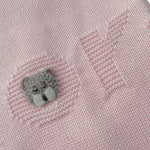 Marlu' Coperta tinta unita con Applicazioni Rosa per Neonata IB6580 ROSA MARLU' 