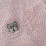 Marlu' Coperta tinta unita con Applicazioni Rosa per Neonata IB6580 ROSA MARLU' 