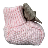 Marlu' Babbucce tinta unita con Fiocco Rosa per Neonata IB65S ROSA MARLU' 