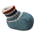 Marlu' Babbucce tinta unita In Maglia Azzurro per Neonata IB71S AZZURRO MARLU' 