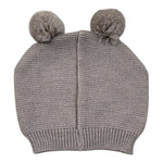 Marlu' Cappello tinta unita con Pon Pon Fango per Neonato ICMPC FANGO MARLU' 