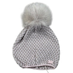 Marlu' Cappello tinta unita con Pon Pon Rosa per Neonata IF1971 ROSA MARLU' 
