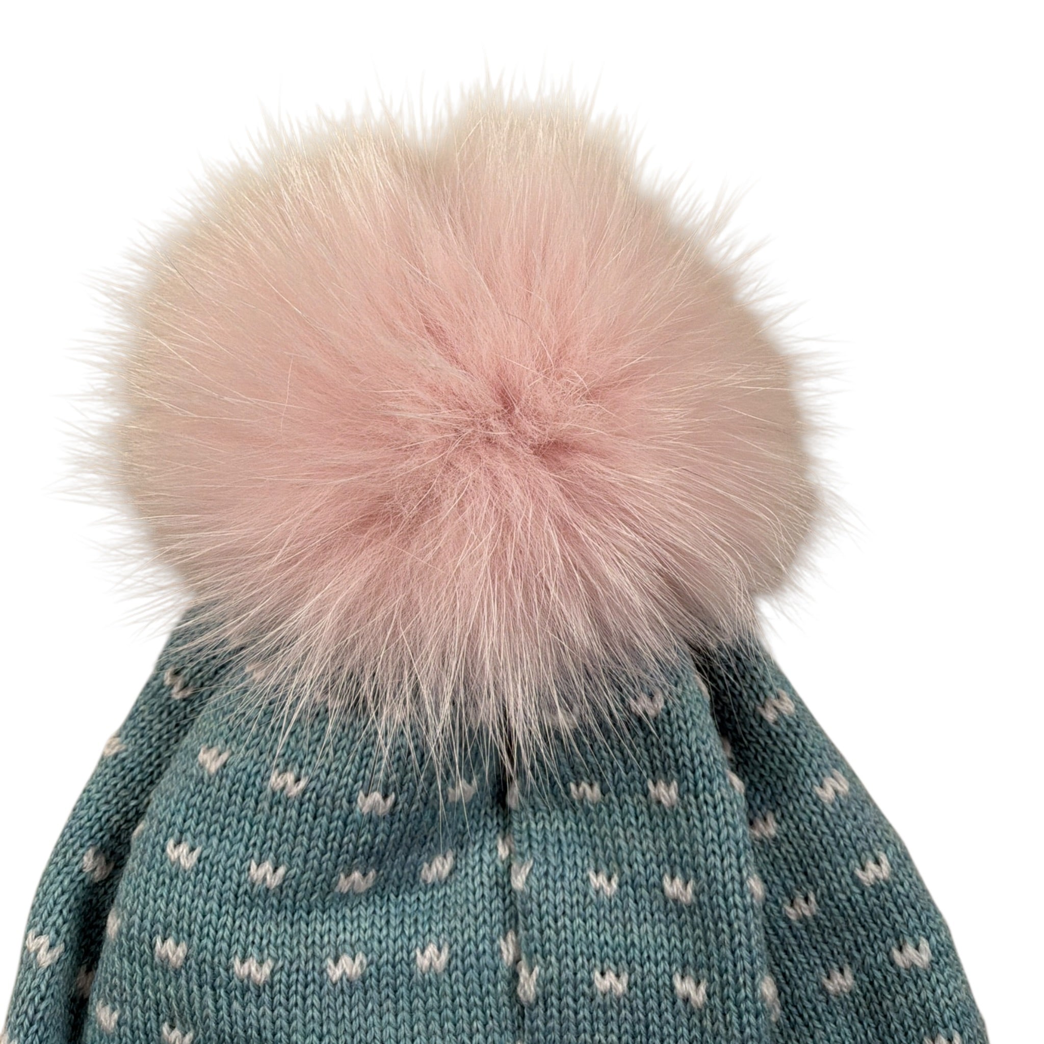 Marlu' Cappello tinta unita con Pon Pon Azzurro per Neonata IG1671 AZZURRO MARLU' 