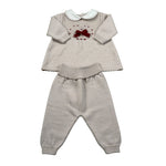 Marlu' Completo 2 Pezzi Maglia-Pantalone tinta unita Beige per Neonata IN1119 BEIGE MARLU' 