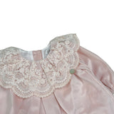Marlu' Completo 2Pz Maglia-Ghettina tinta unita con Ricami Rosa per Neonata IN1717 ROSA MARLU' 
