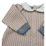 Marlu' Tutina Manica Lunga tinta unita con Colletto Beige per Neonato IN5210 BEIGE MARLU' 