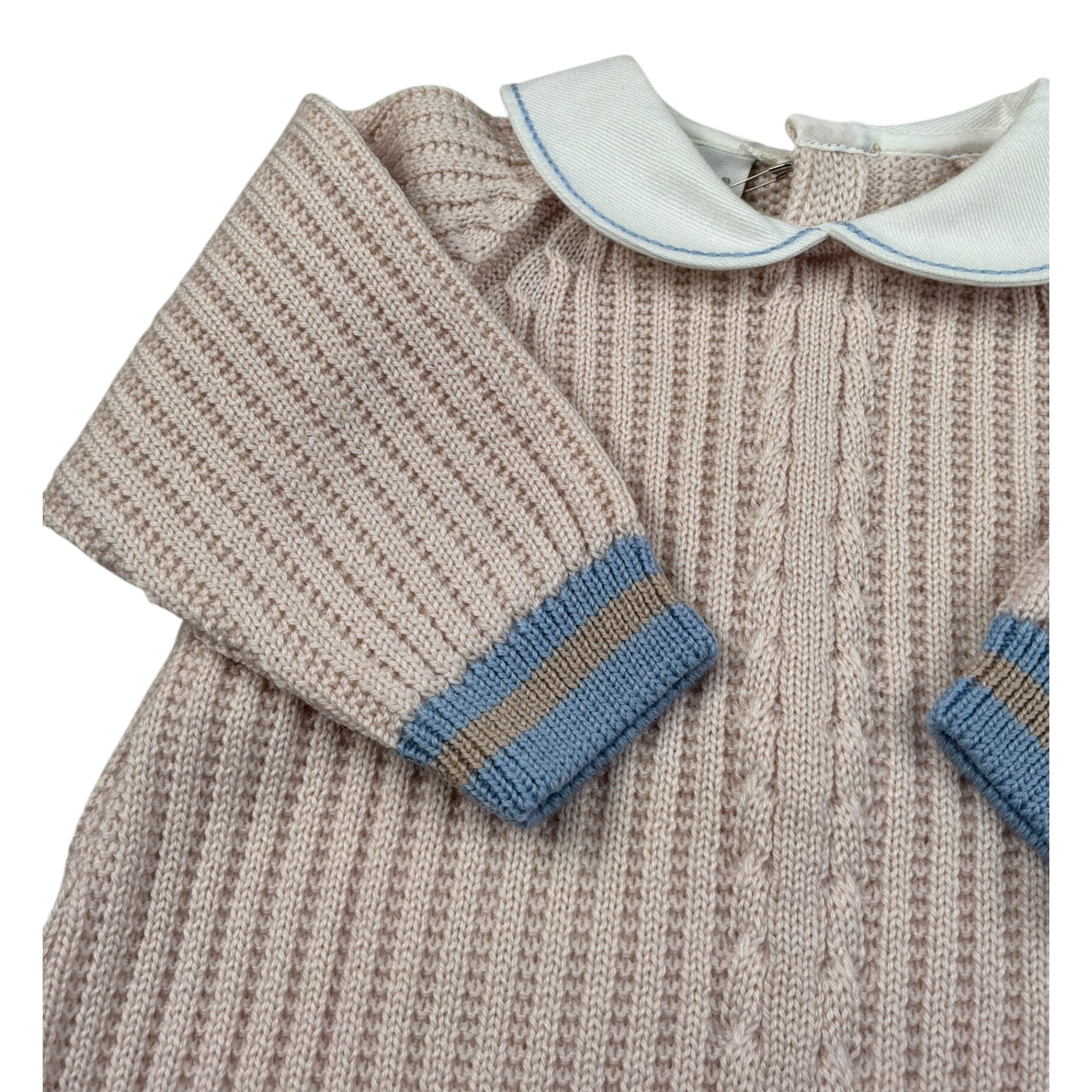 Marlu' Tutina Manica Lunga tinta unita con Colletto Beige per Neonato IN5210 BEIGE MARLU' 