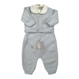 Marlu' Completo 3Pz Body-Salopette-Cardigan Azzurro per Neonato IN5331 AZZURRO MARLU' 