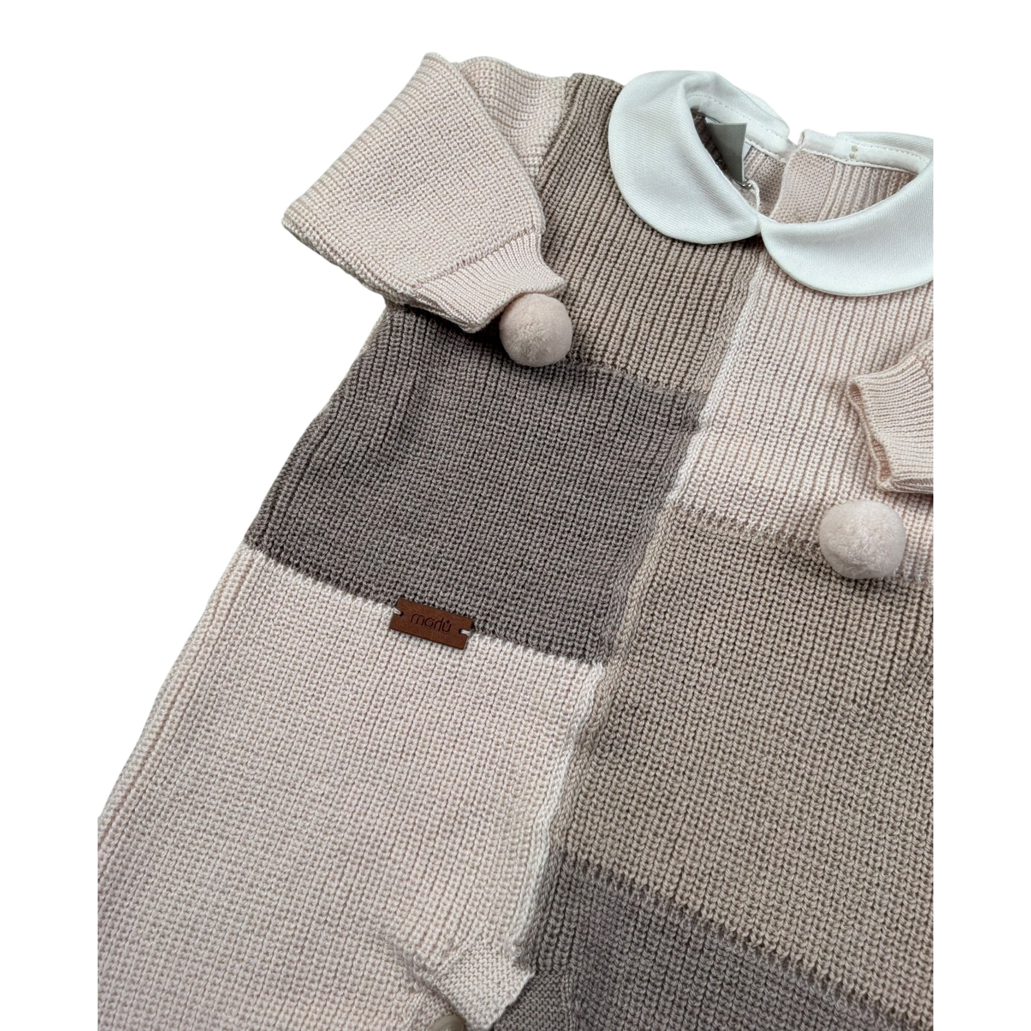 Marlu' Tutina tinta unita In Filo Beige per Neonata IN5610 BEIGE MARLU' 