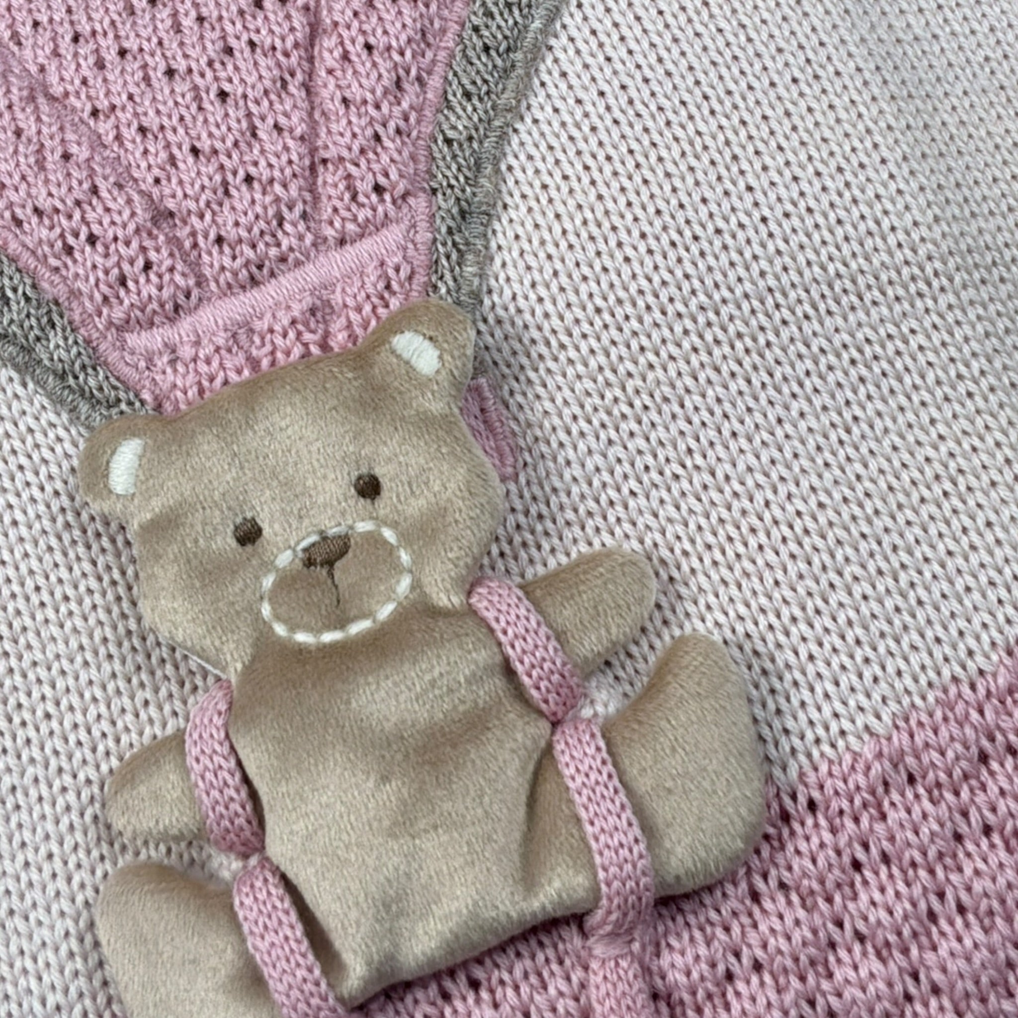 Marlu' Coperta tinta unita con Applicazione Rosa per Neonata IN5780 ROSA MARLU' 