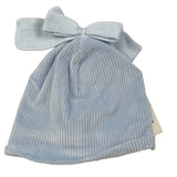 Marlu' Cappello tinta unita con Fiocco Azzurro per Neonata IN5973 AZZURRO MARLU' 