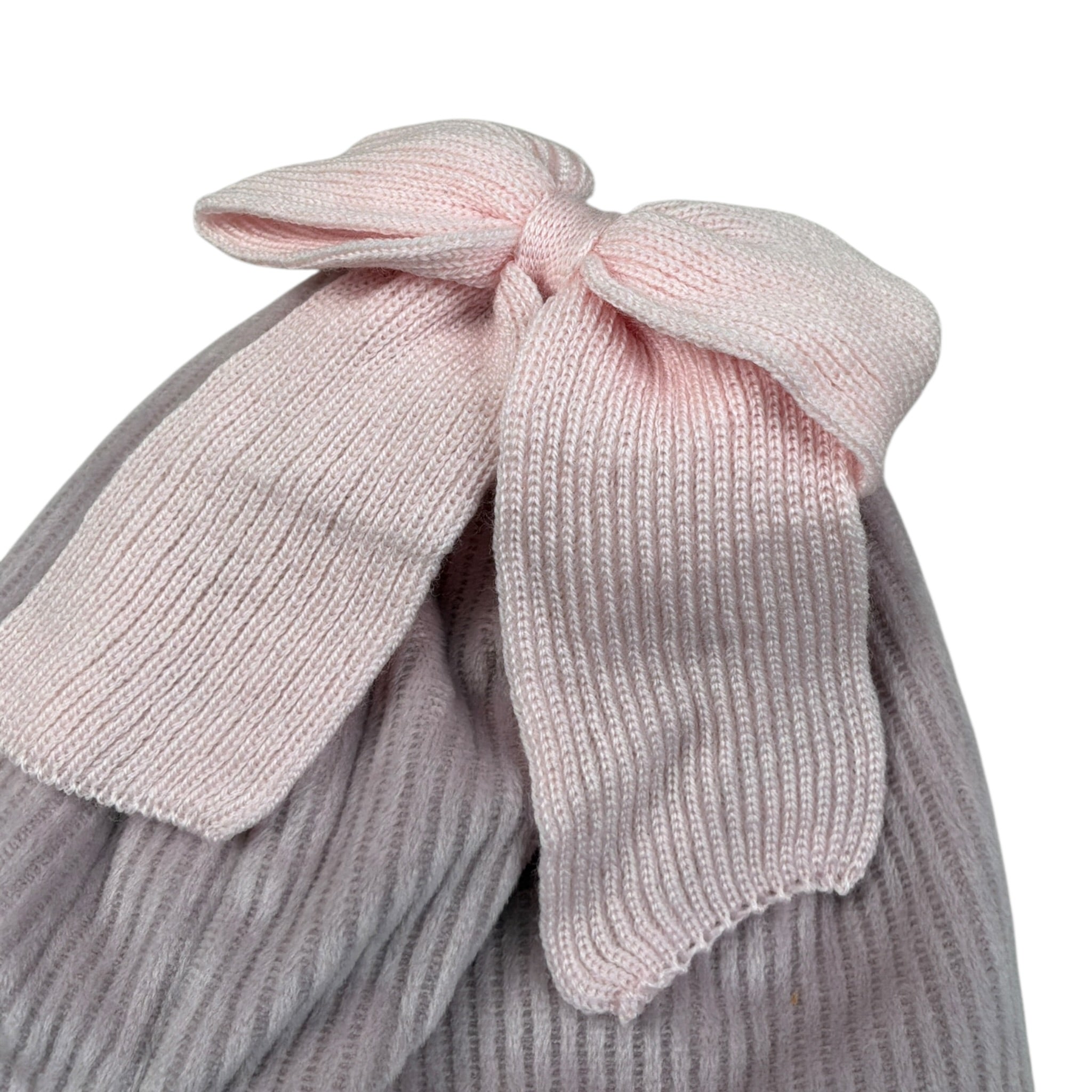 Marlu' Cappello tinta unita con Fiocco Rosa per Neonata IN5973 ROSA MARLU' 