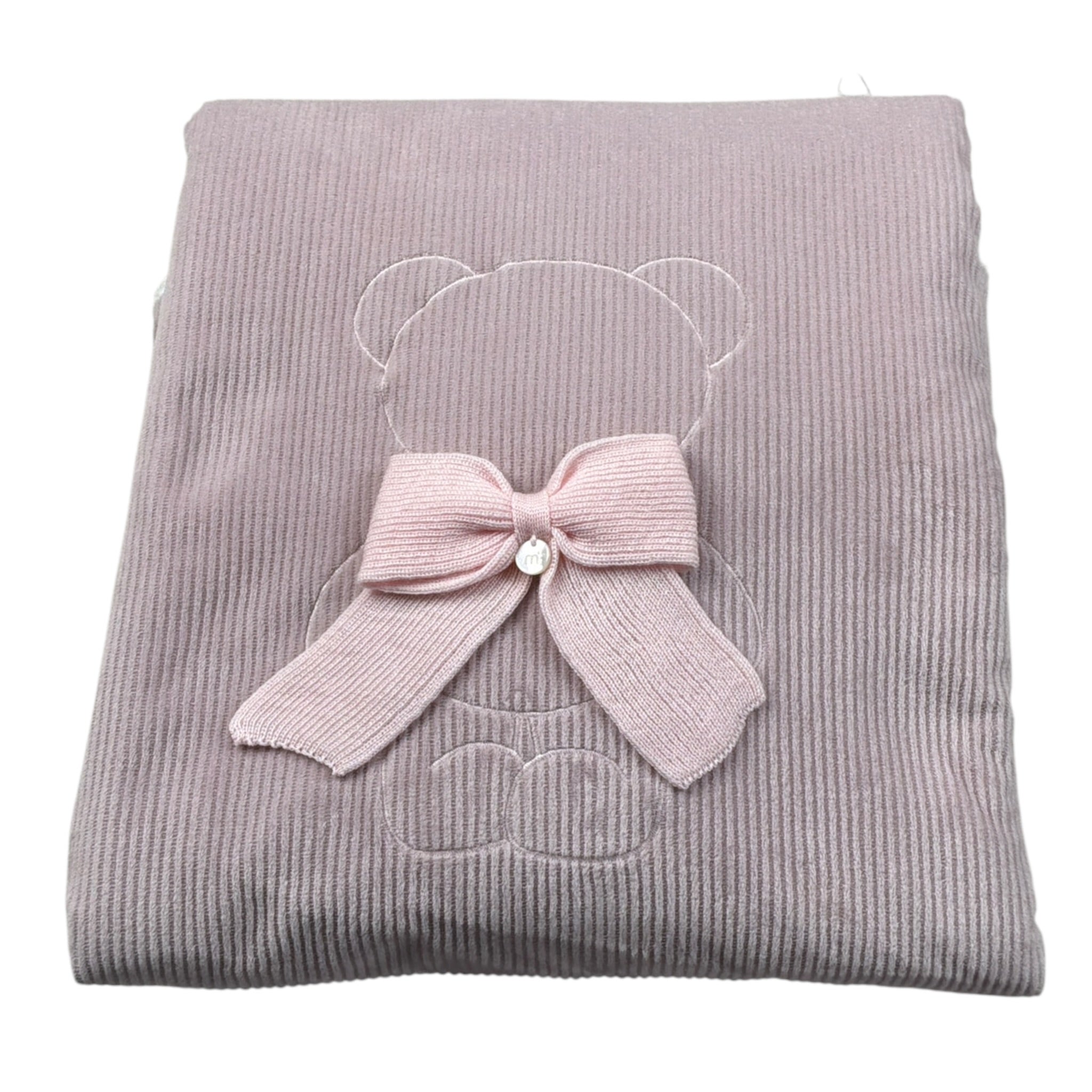 Marlu' Coperta Bicolore In Ciniglia Rosa per Neonata IN5981 ROSA MARLU' 