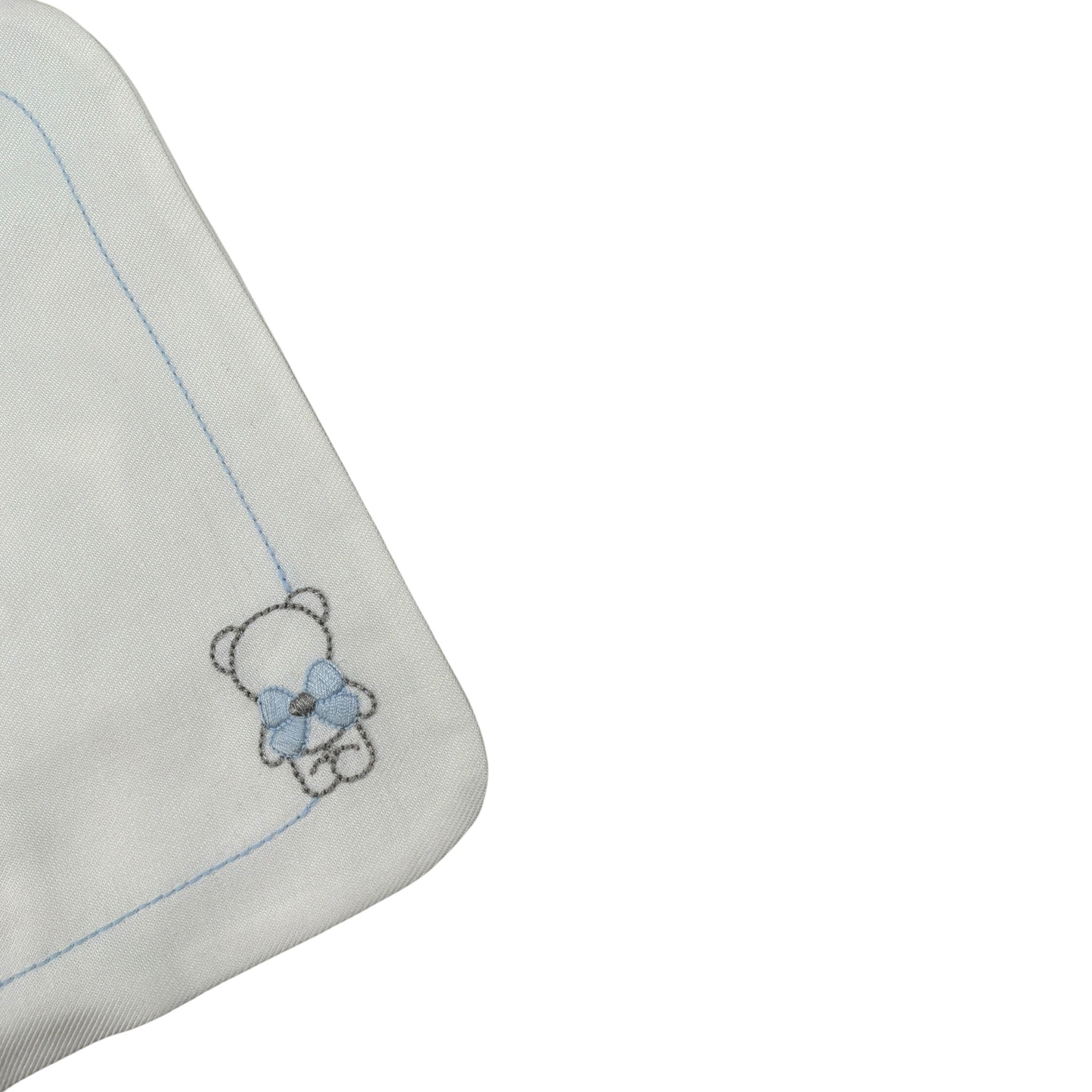Marlu' Bavetta tinta unita con Ricami Bianco per Neonato IN59BAVM BIANCO MARLU' 