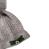 Marlu' Cappello tinta unita con Pon Pon Beige per Neonato IN6371 BEIGE MARLU' 