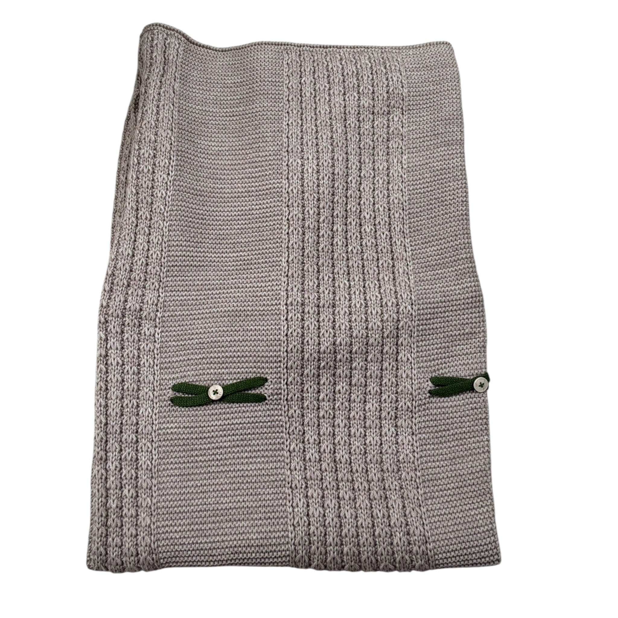 Marlu' Coperta tinta unita In Filo Beige per Neonata IN6380 BEIGE MARLU' 